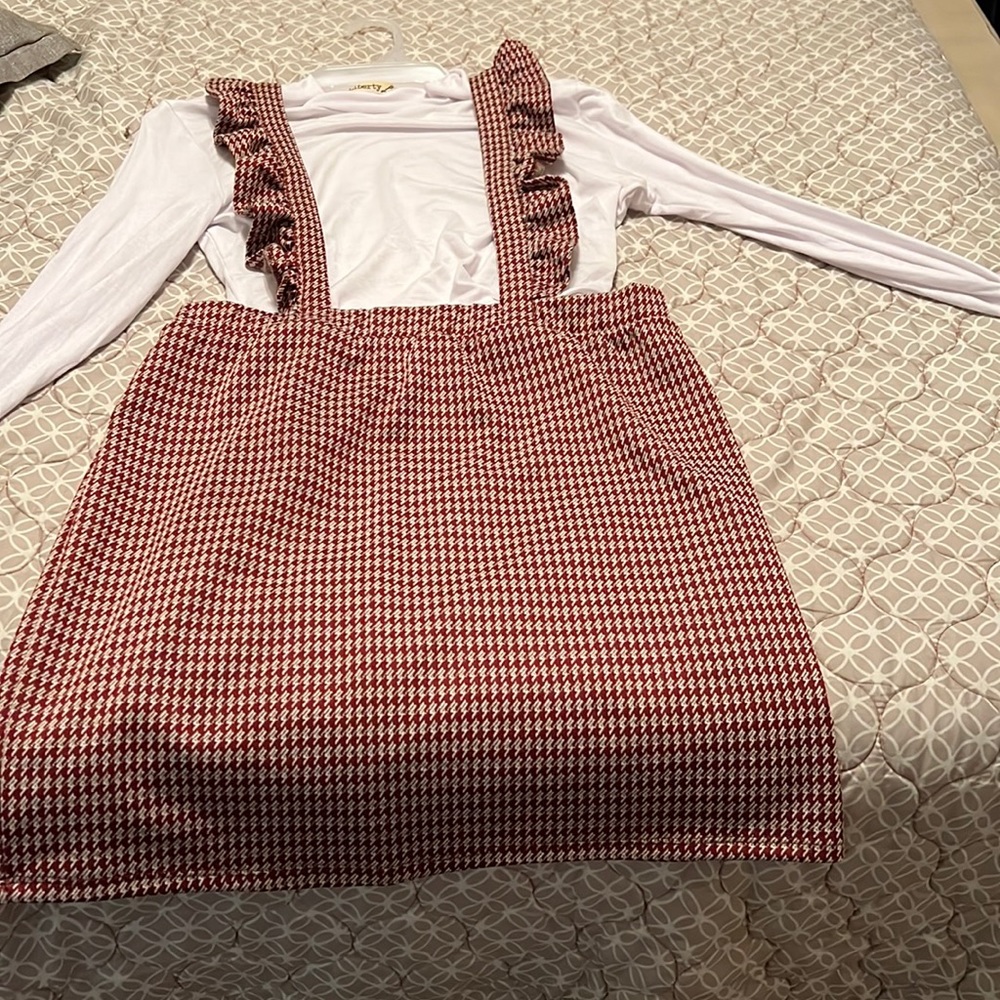 Large 2 PICE CROP TOP AND MINI DRESS